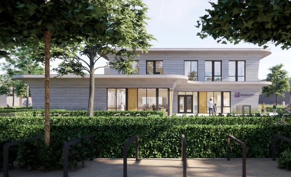 Paviljoen in het groen